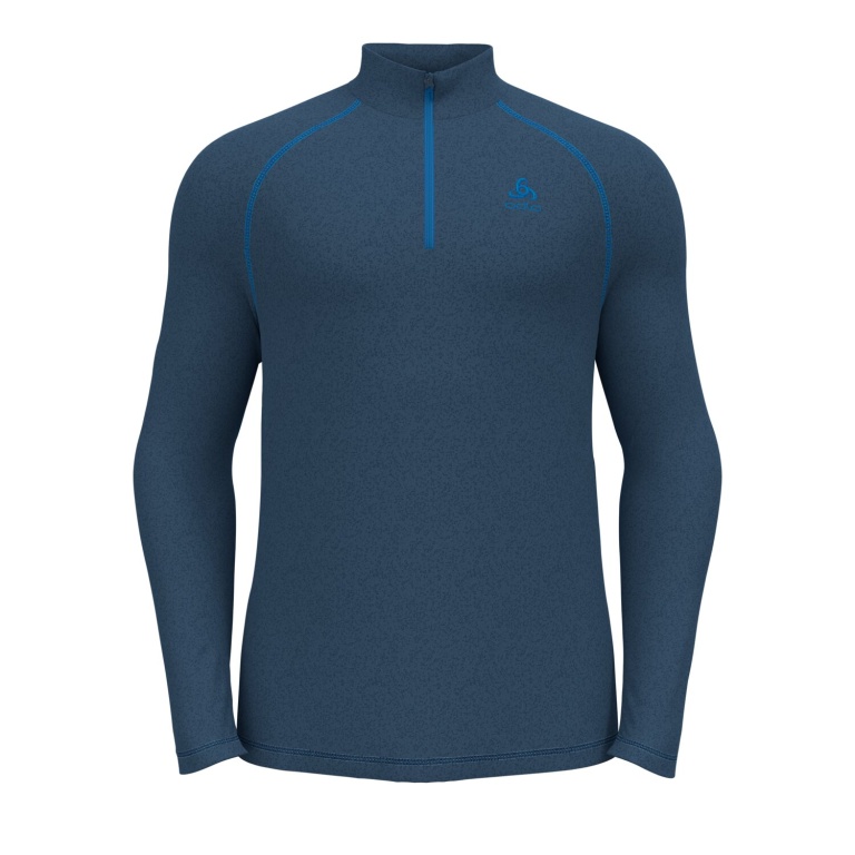 Odlo Fleece-Langarmshirt 1/2 Zip Rigi (wärmend, Microfleece) blue wing blau Herren